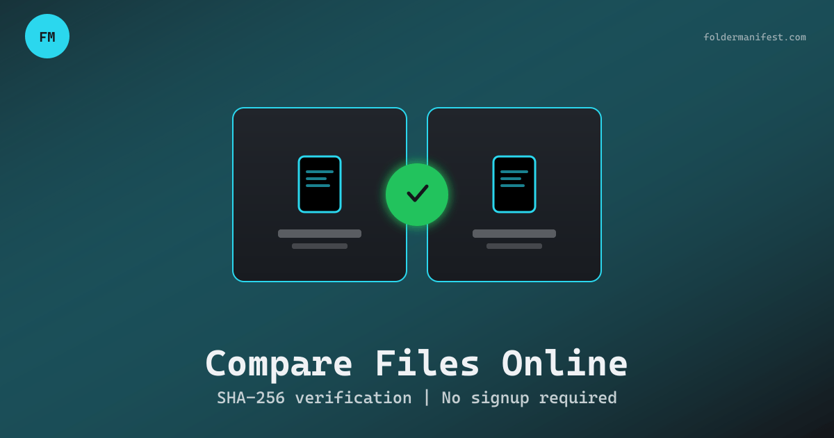 Compare PDF Files Online - Check If Two PDFs Are Identical | FolderManifest