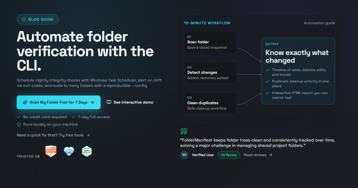 Automate Folder Verification on Windows with the FolderManifest CLI ...