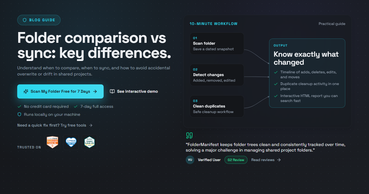 Folder Comparison vs Sync: Compare First, Then Sync Safely