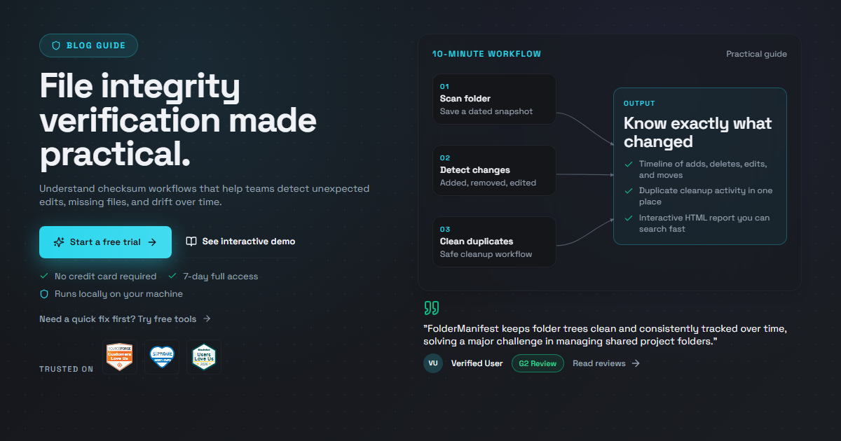 File Integrity Verification Methods: How to Verify Files (SHA-256)