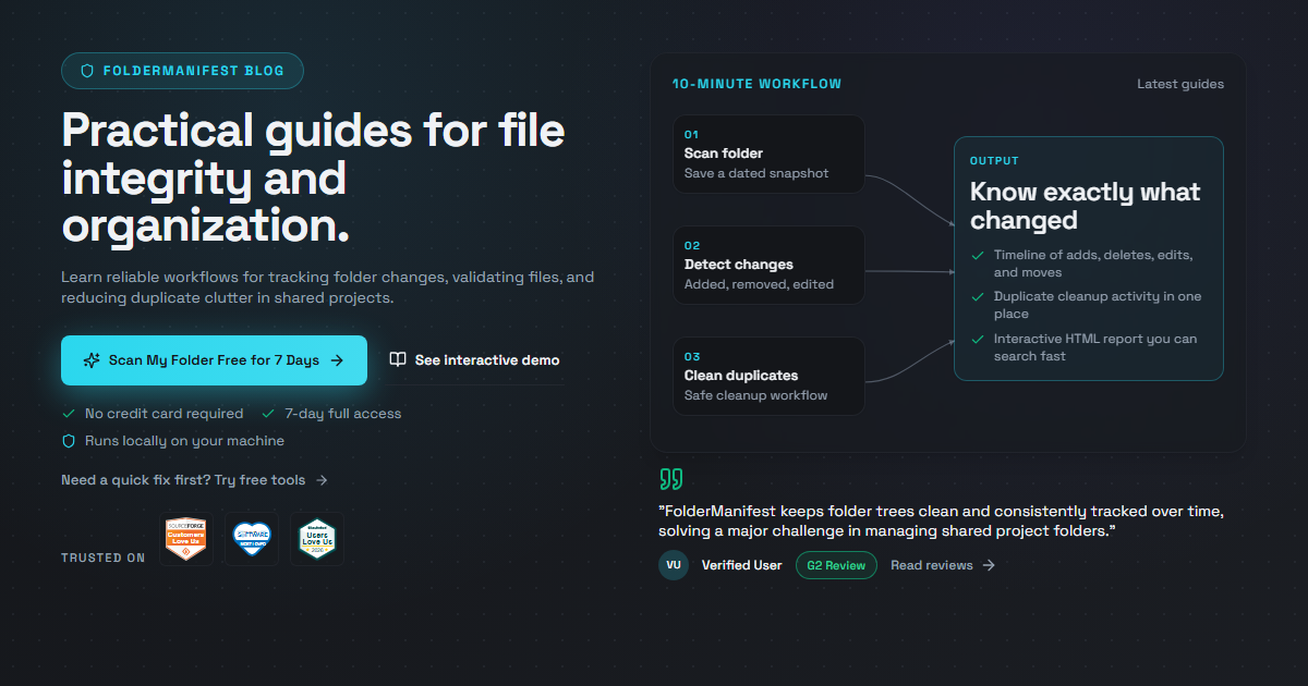 Integrity Node Files FolderManifest Blog | File Integrity & Audit Guides
